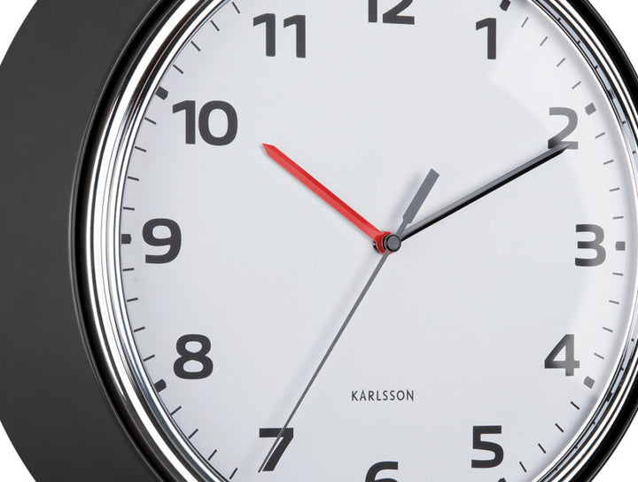 Modern Wall Clock / Retro Black