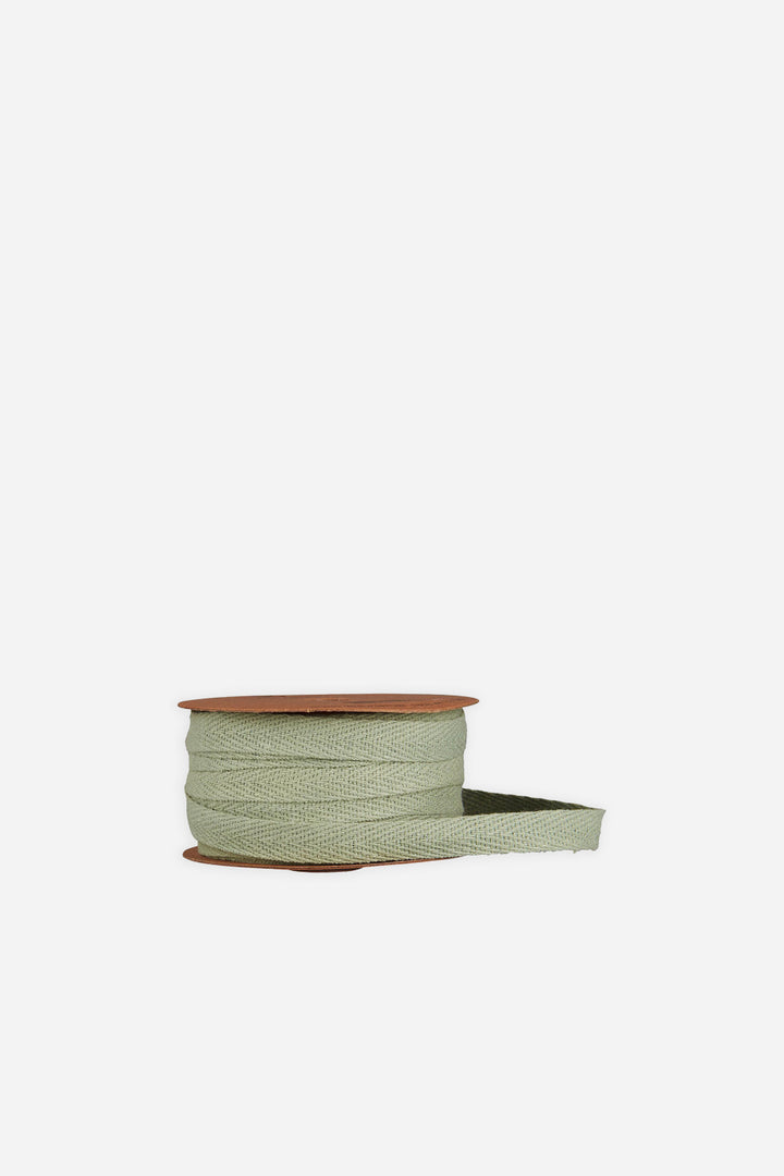 Cotton Ribbon On Spool 5m / Dusty Green