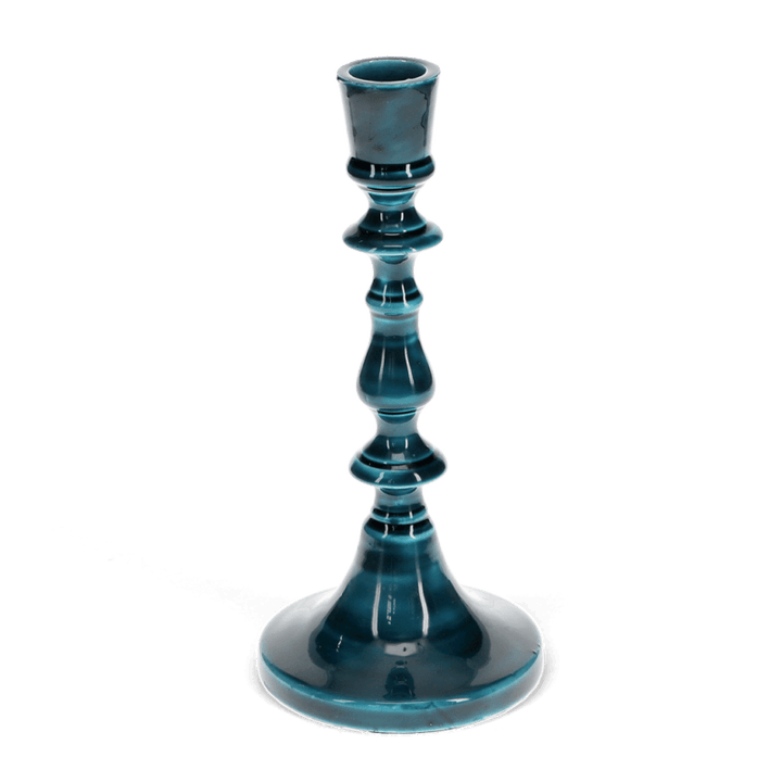 Enamel Candlestick 19cm / Blue