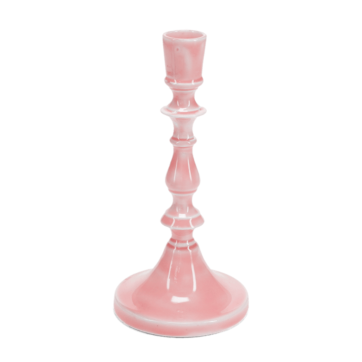 Enamel Candlestick 19cm / Pink