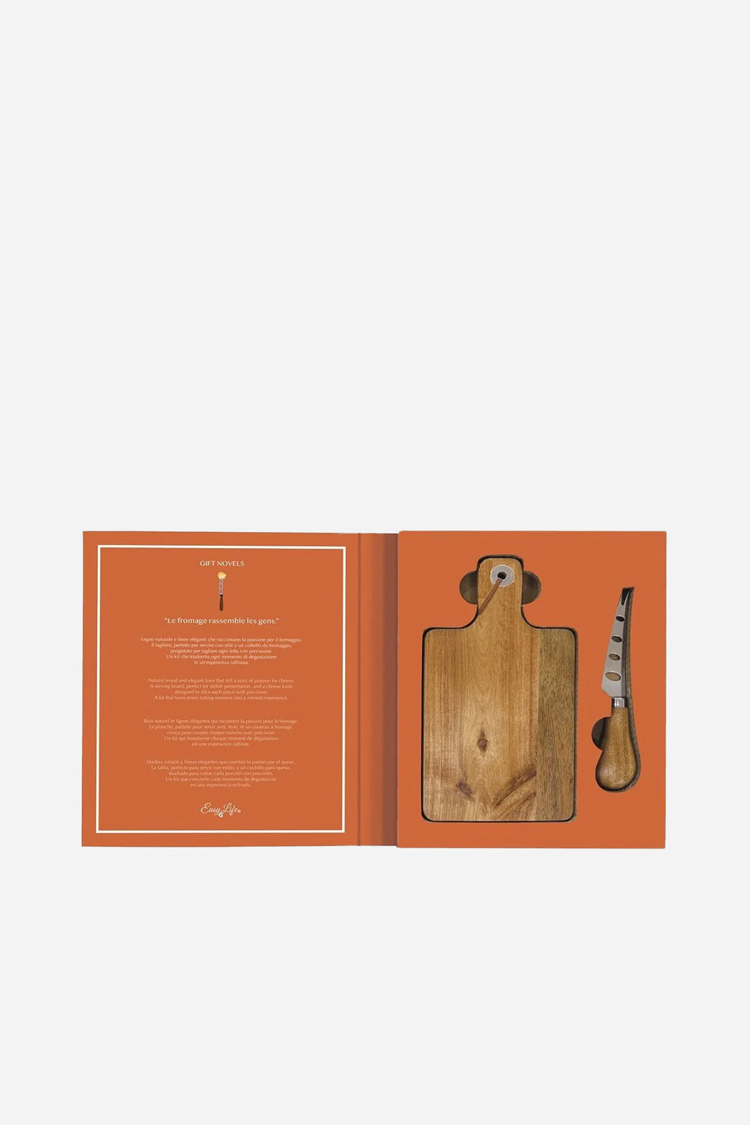 cheese board and knife