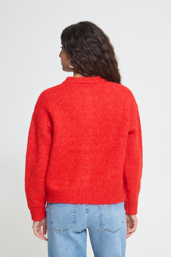 Ihbelablue Cardigan Poinsettia