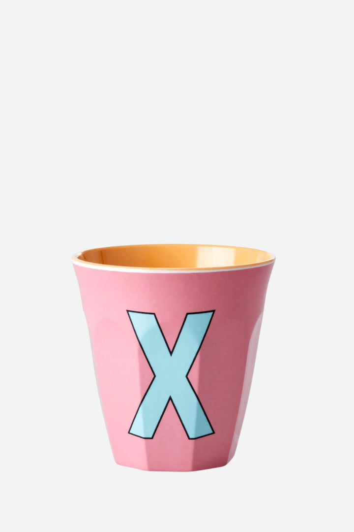 Melamine Cup / Letter X / Dark Powder