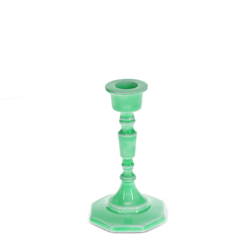 Enamel candlestick 13cm / Green