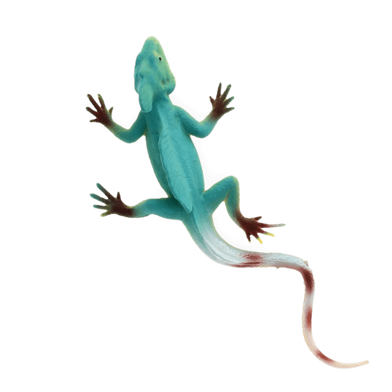 Realistic Double Crown Lizard Toy