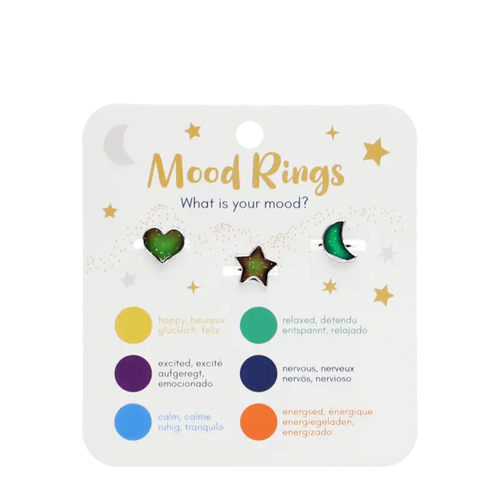 Mood Rings Heart, Star &amp; Moon / Set 3