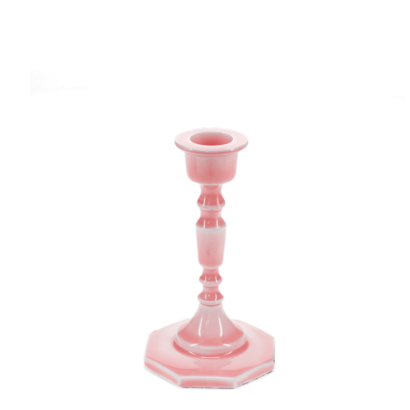 Enamel Candlestick 13cm / Pink