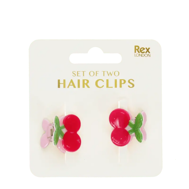 Mini Hair Claw Clips Cherries / Set 2