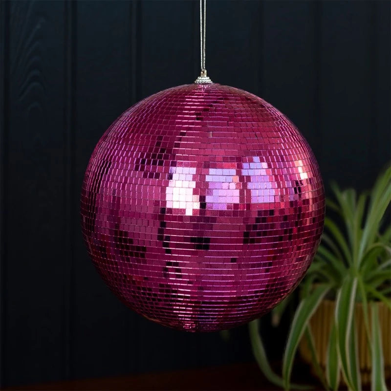 Hanging Disco Ball (20cm) / Pink