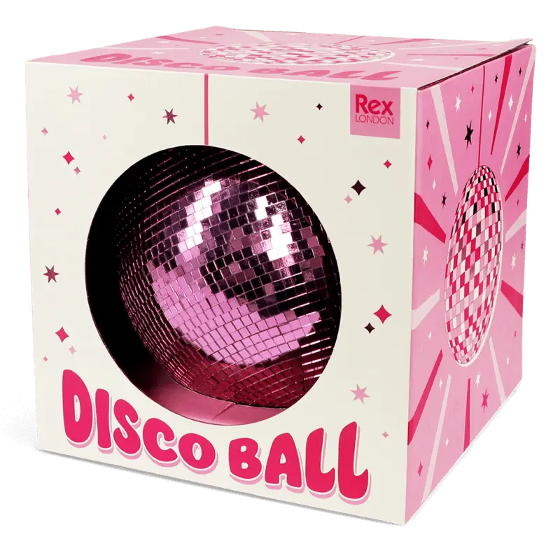 Hanging Disco Ball (20cm) / Pink