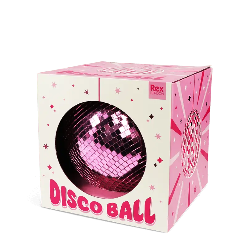 Hanging Disco Ball (15cm) / Pink