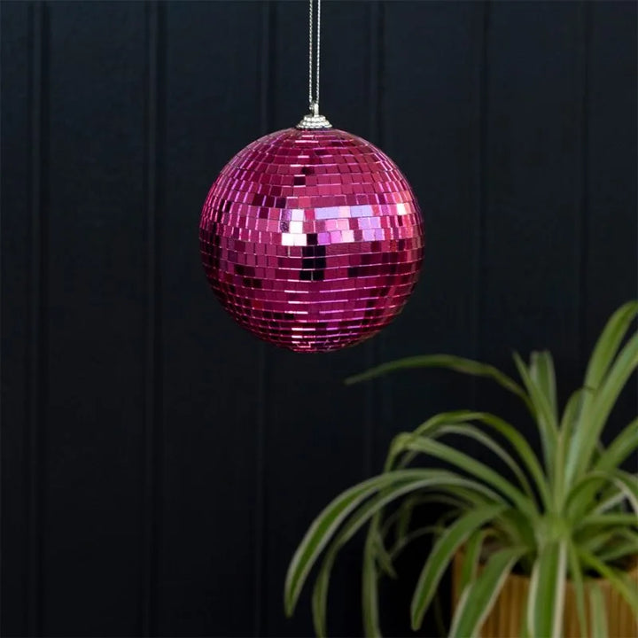 Hanging Disco Ball (10cm) / Pink