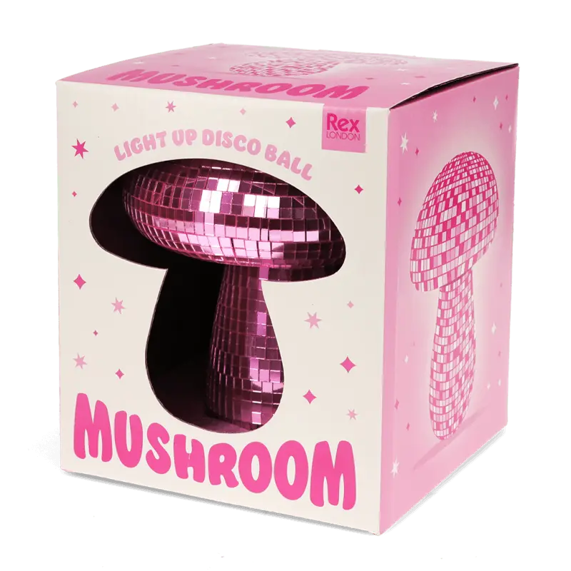 Disco Mushroom Table Lamp / Pink