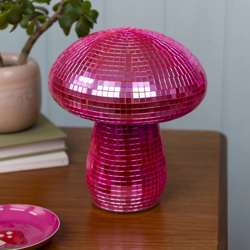 Disco Mushroom Table Lamp / Pink