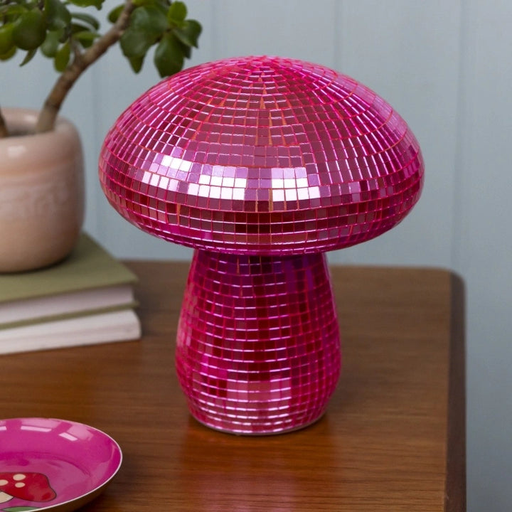 Disco Mushroom Table Lamp / Pink