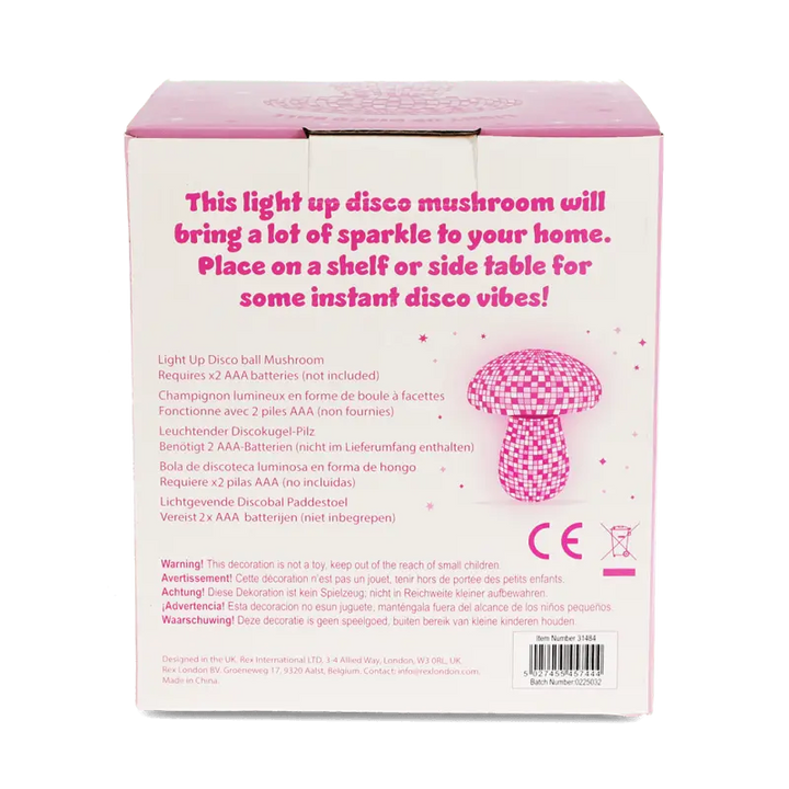 Disco Mushroom Table Lamp / Pink