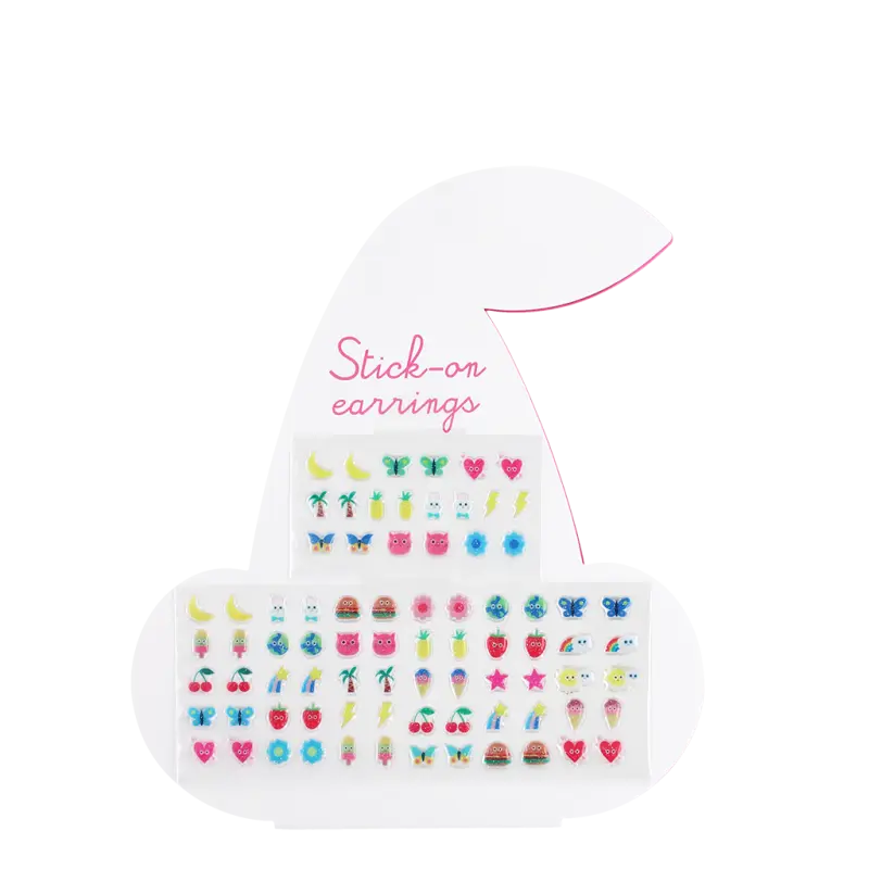 Stick on earrings (40 pairs) - Cherry