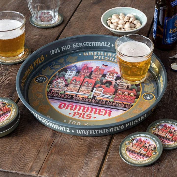 Round Metal Serving Tray / Dammer Pils