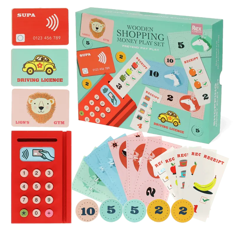 Wooden Shopping Money Playset