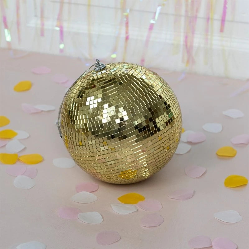 Hanging Disco Ball (15cm) / Gold