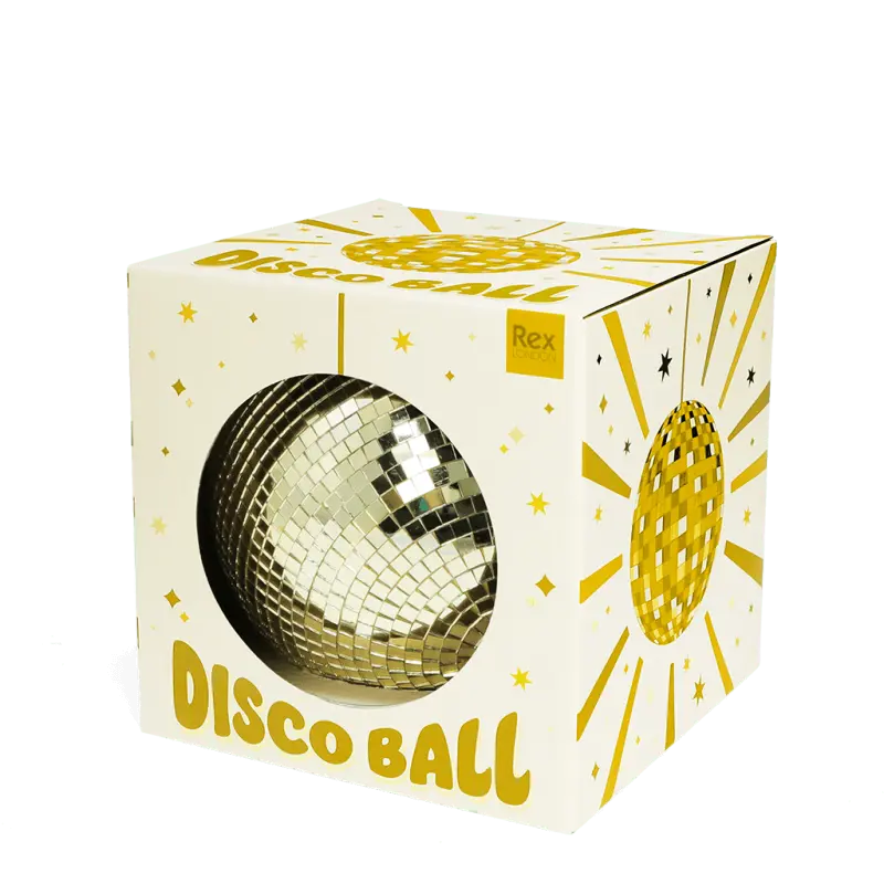 Hanging Disco Ball (15cm) / Gold