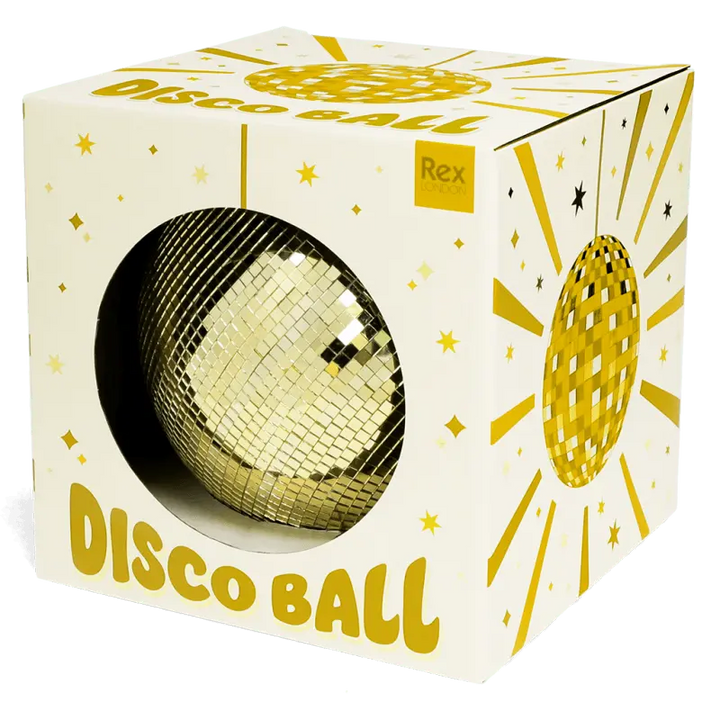 Hanging Disco Ball (20cm) / Gold