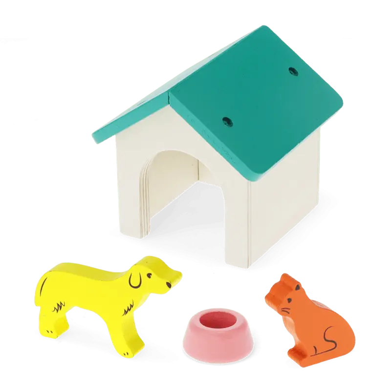 Wooden Pet Playset