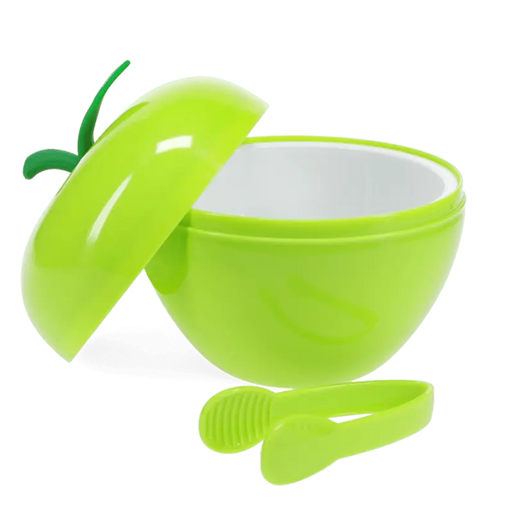 Fruit Ice Bucket With Lid &amp; Tongs / Apple