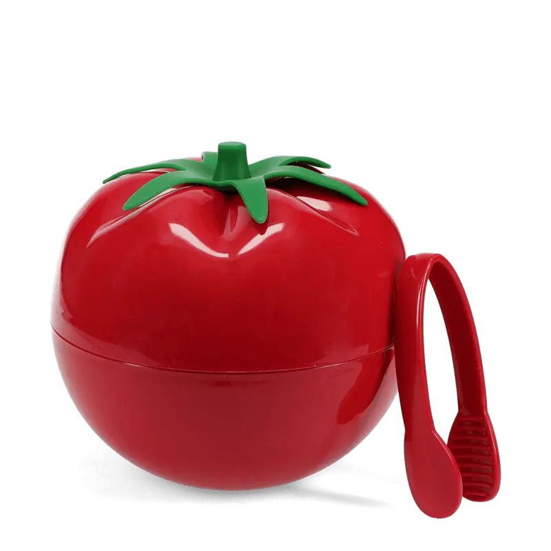 Fruit Ice Bucket With Lid &amp; Tongs / Tomato