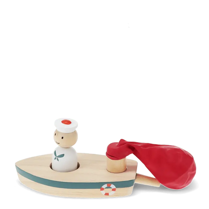 Wooden Balloon Powered Boat