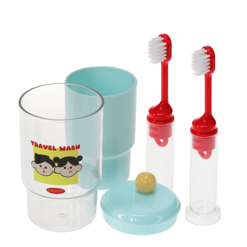 Travel Toothbrush And Cup Set For Two