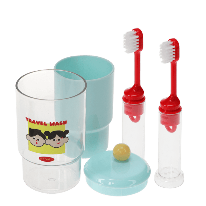 Travel Toothbrush And Cup Set For Two