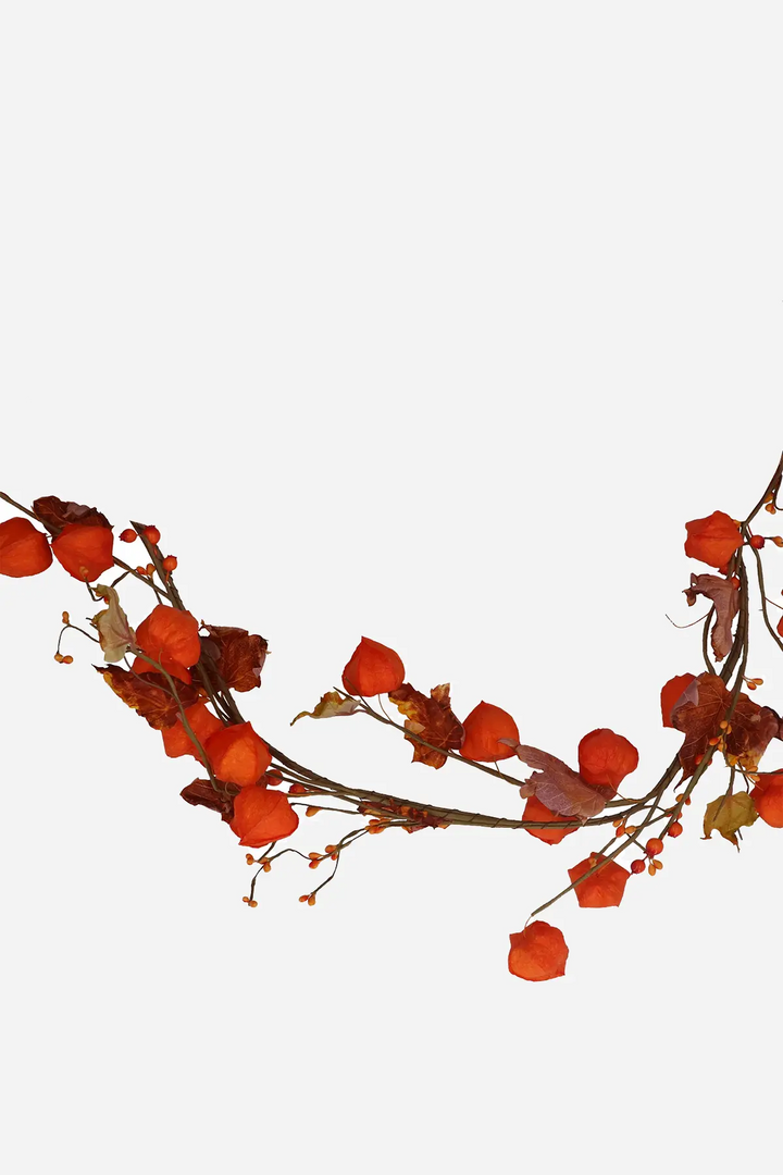 Orange Physalis & Autumn Garland