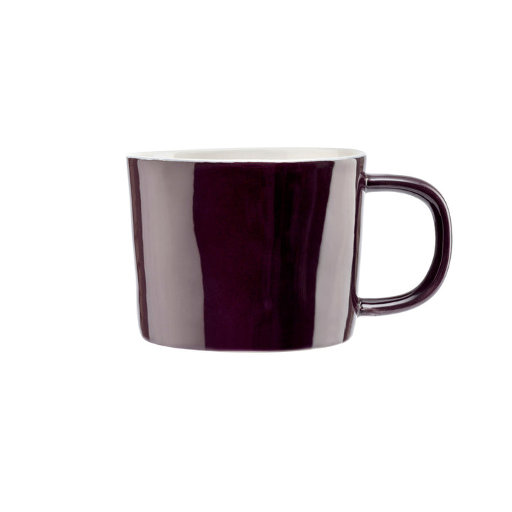 Quail Ceramic Coffee Cup / Aubergine - Domestic Science Home