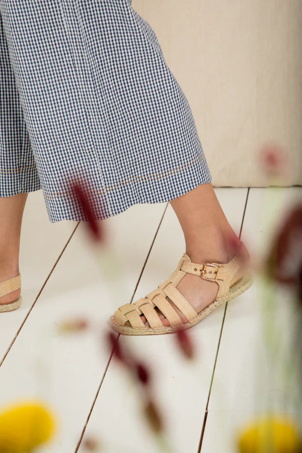 Aide Trouser /  Navy Gingham - Domestic Science Home