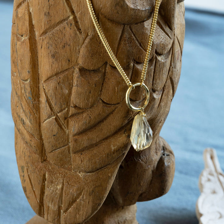 Awareness Citrine Necklace GP