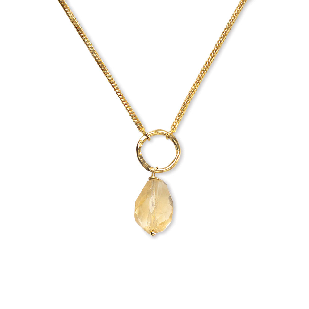 Awareness Citrine Necklace GP