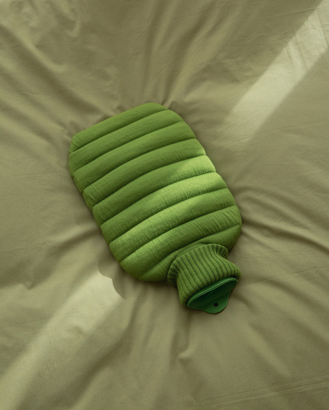 Puffy Hot Water Bottle / Apple Green