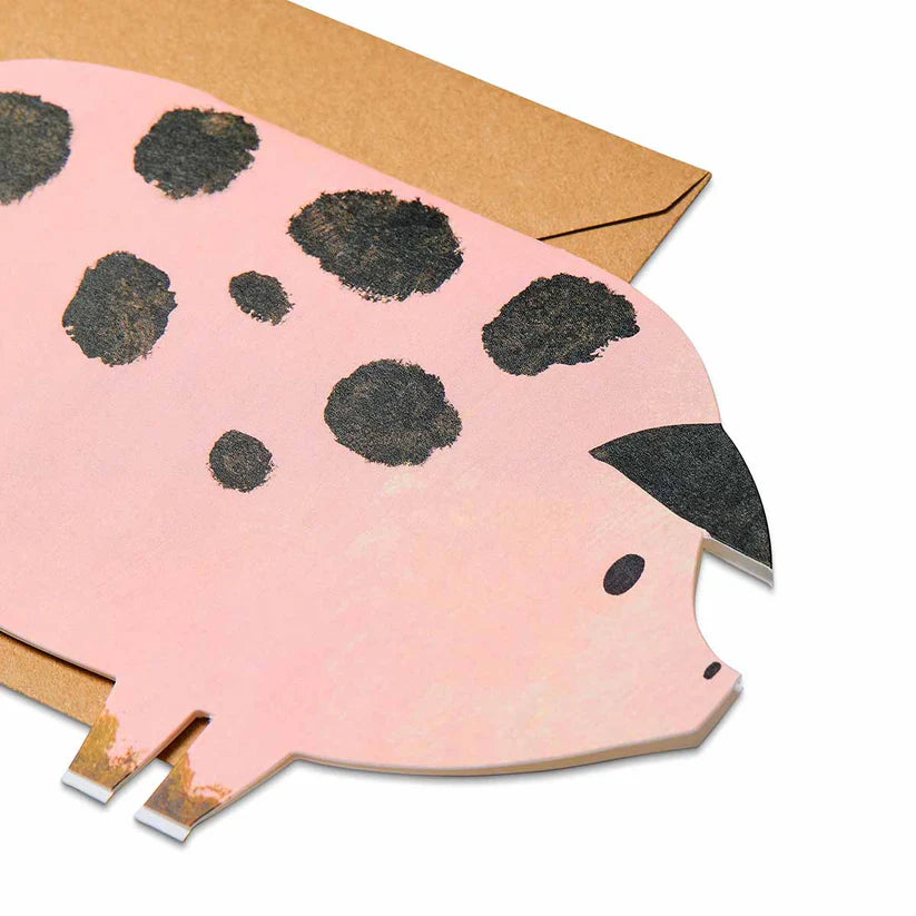 Spotty Pig Birthday Card