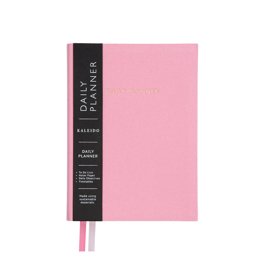 Pink Fabric Daily Planner B6