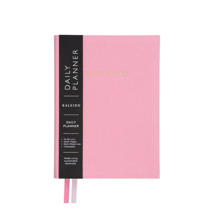 Pink Fabric Daily Planner B6