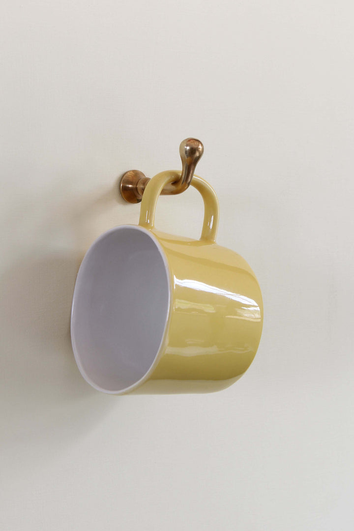 Ball End Larder Hook / Solid Antique Brass 55mm