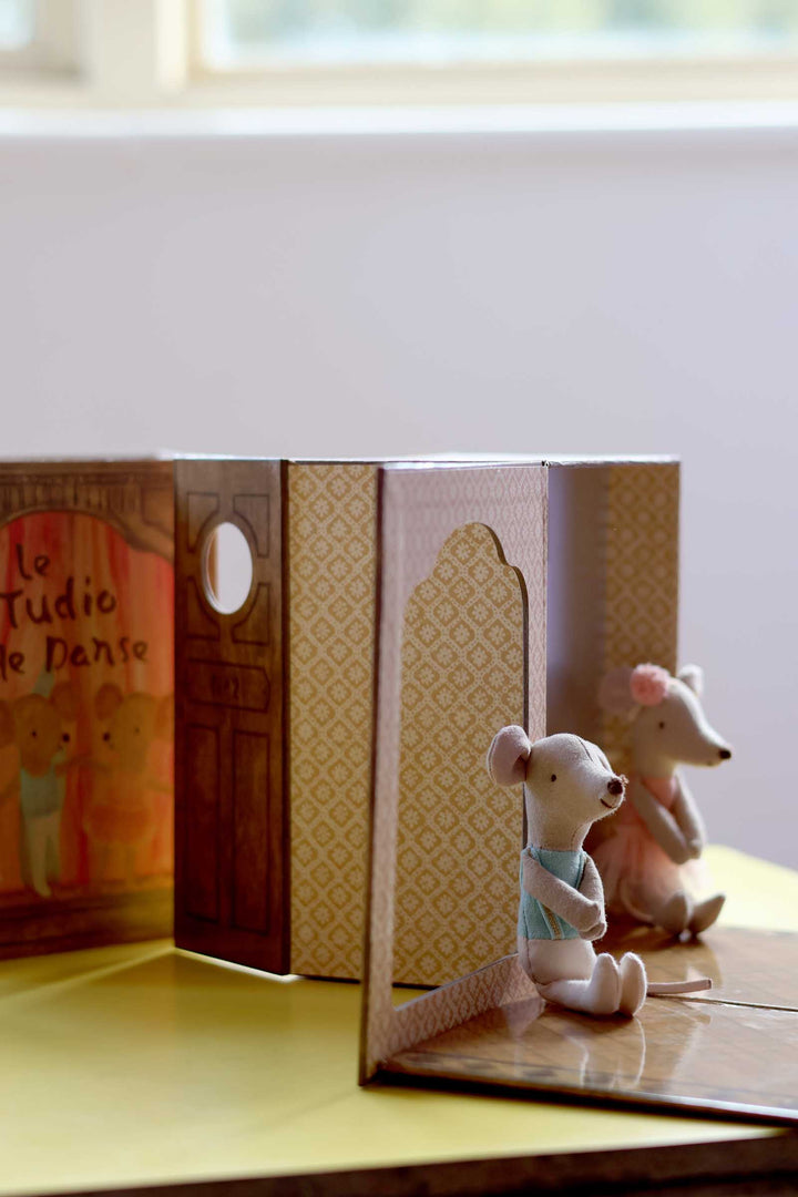 Ballet Mice In Dance Studio, Little Sister And Brother
