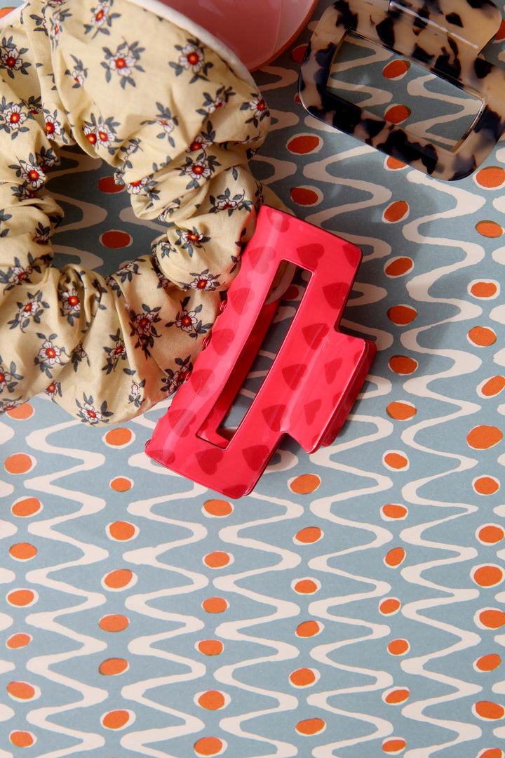 Berlin Heart Hair Claw / Red