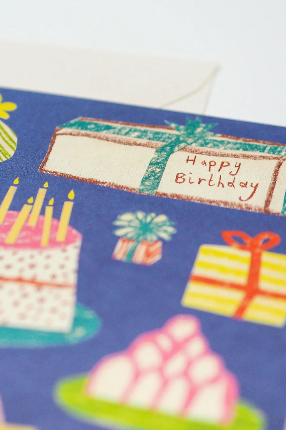 happy birthday message on blue backround