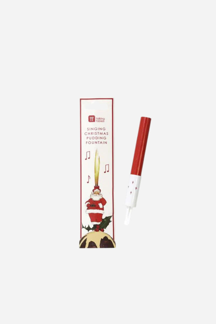 Red and white pen with a Christmas-themed packaging on a white background