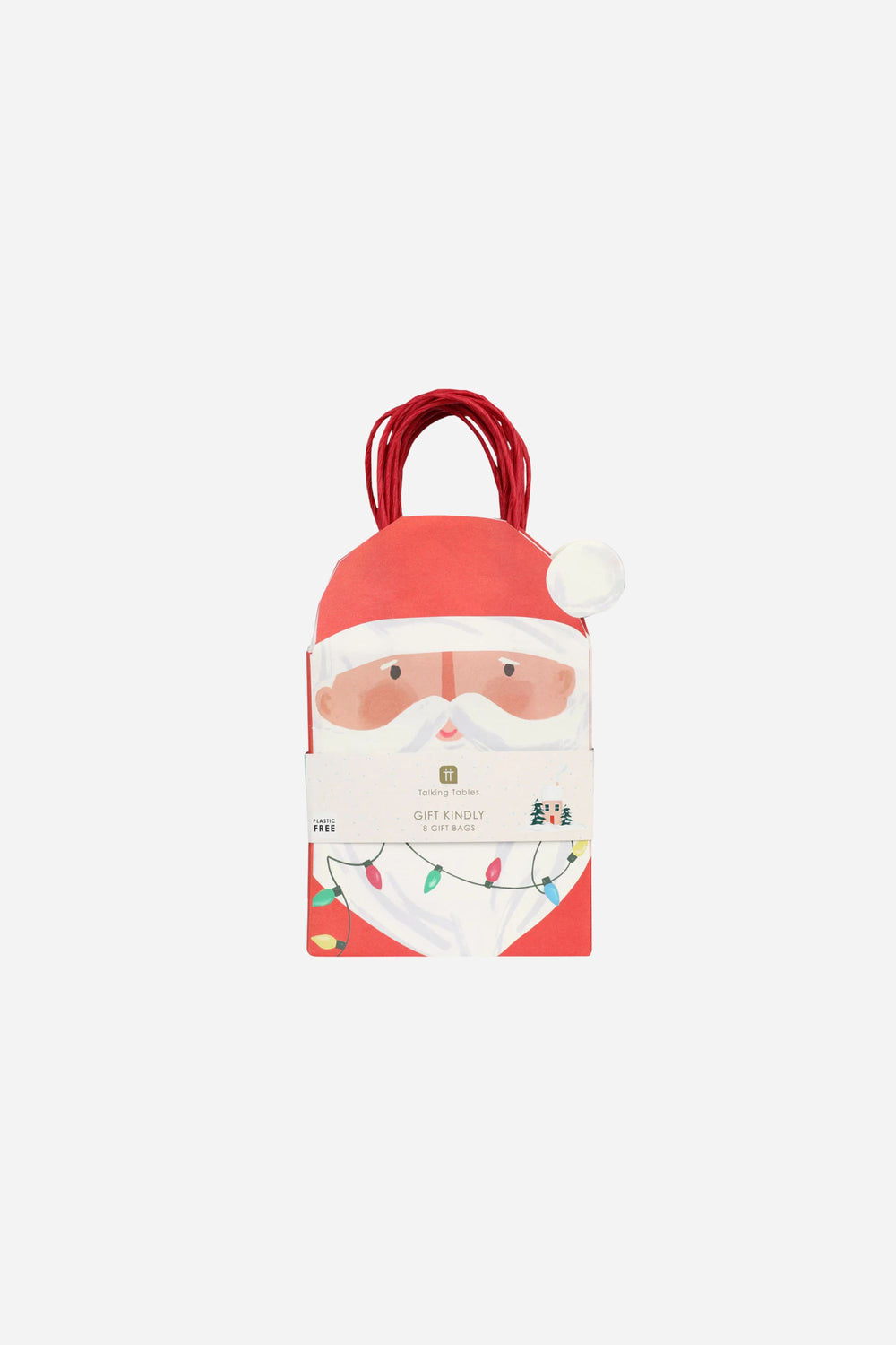 Santa Claus gift bag with a white background