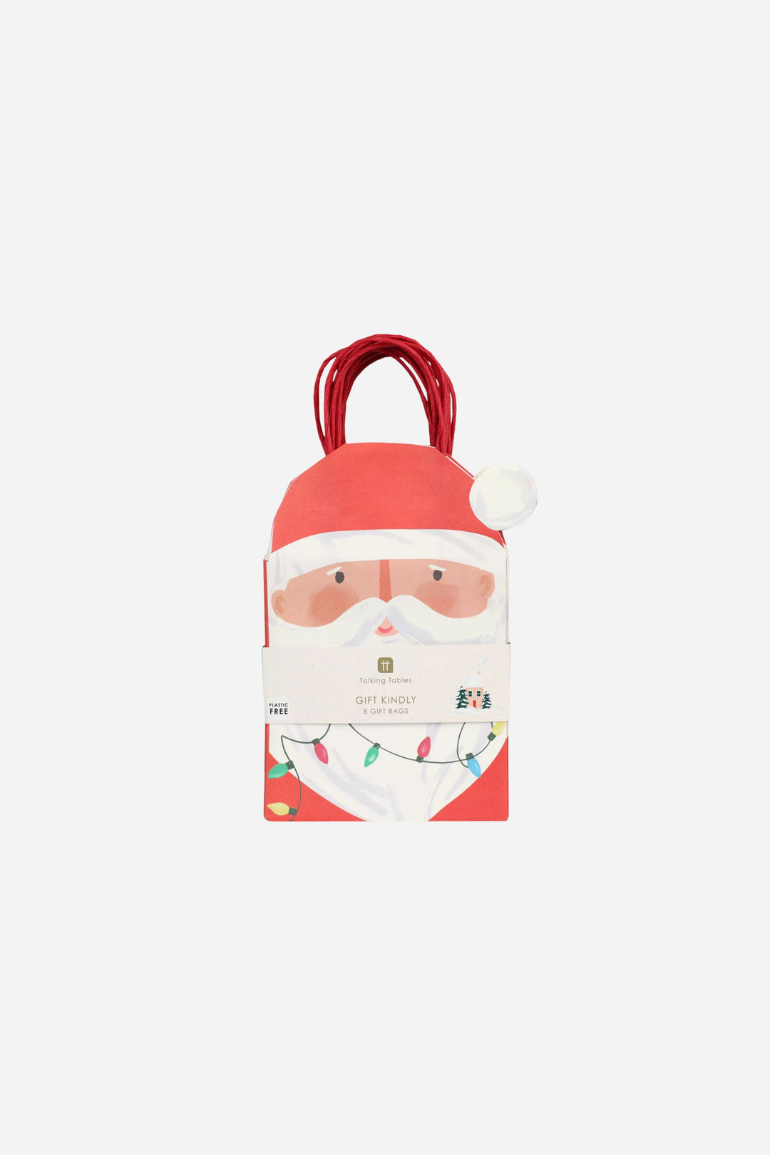 Santa Claus gift bag with a white background