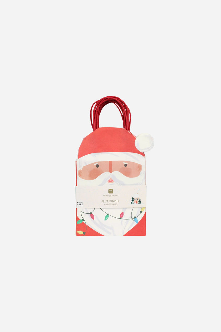 Santa Claus gift bag with a white background