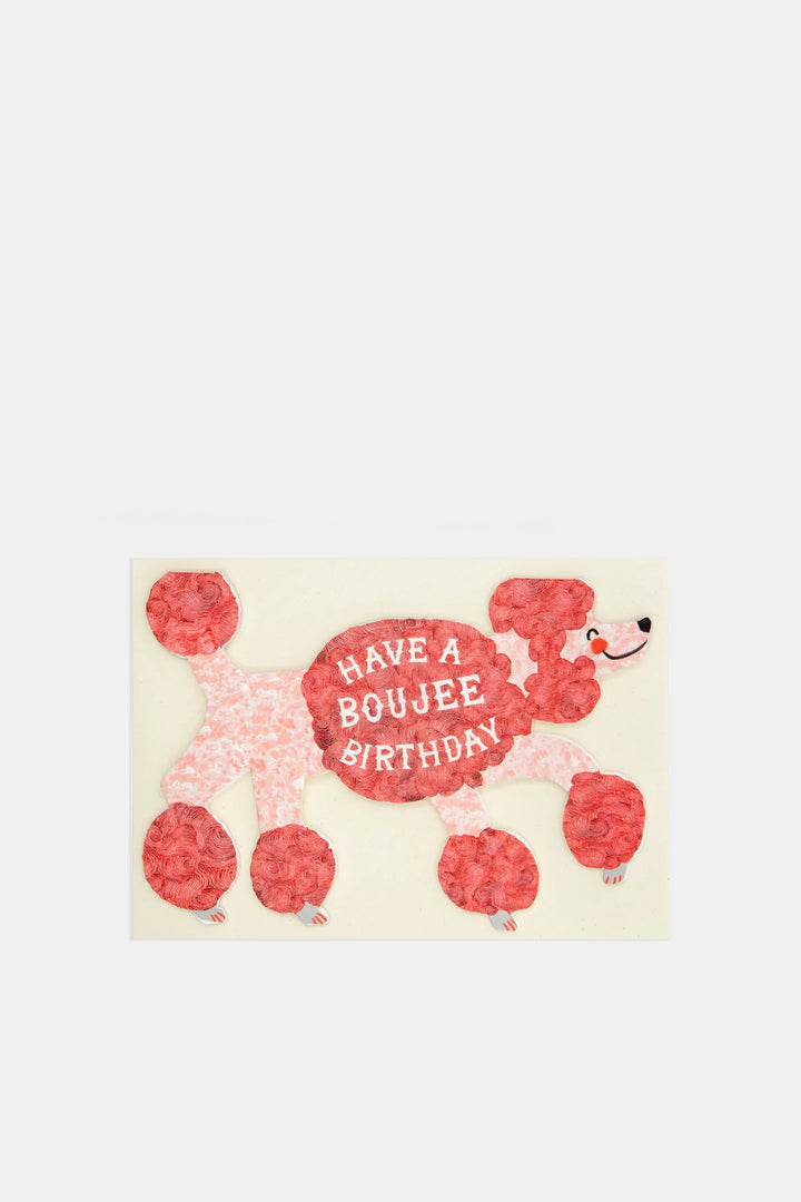 Boujee Birthday Poodle Card
